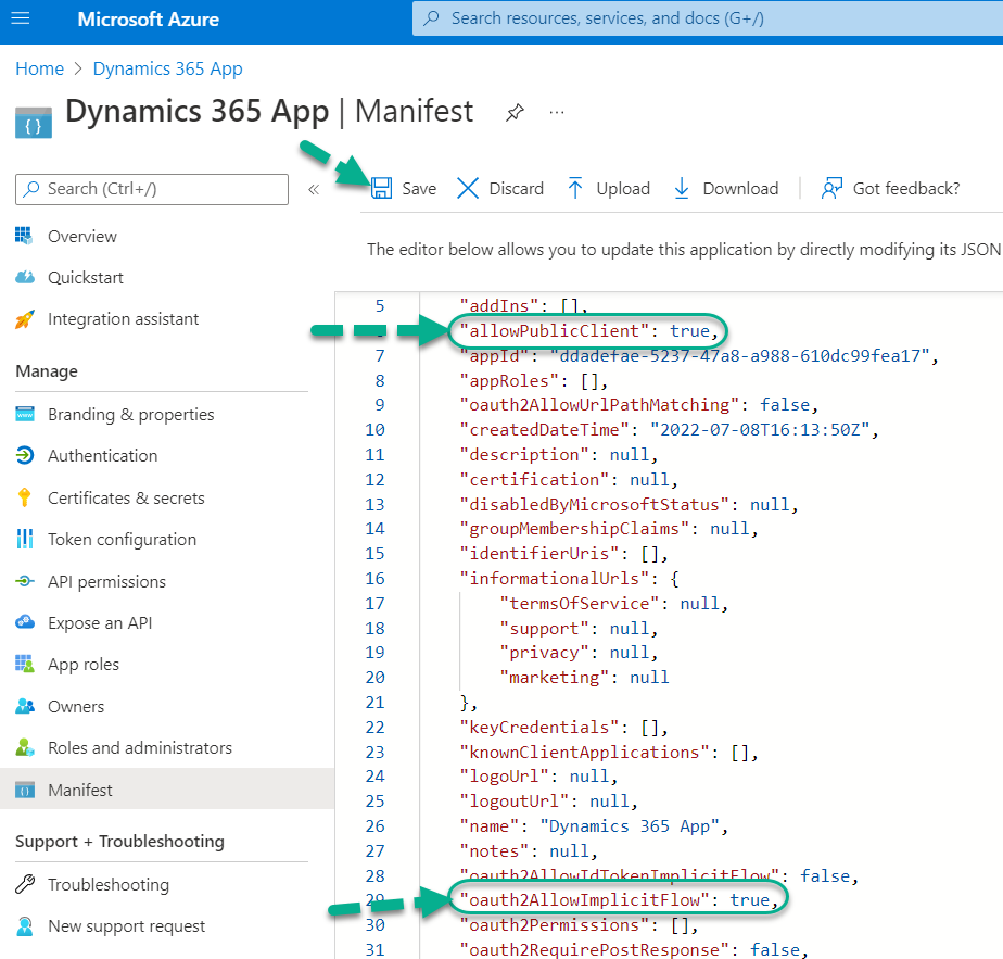 Register an App in Azure Active Directory for Dynamics 365 CE Online